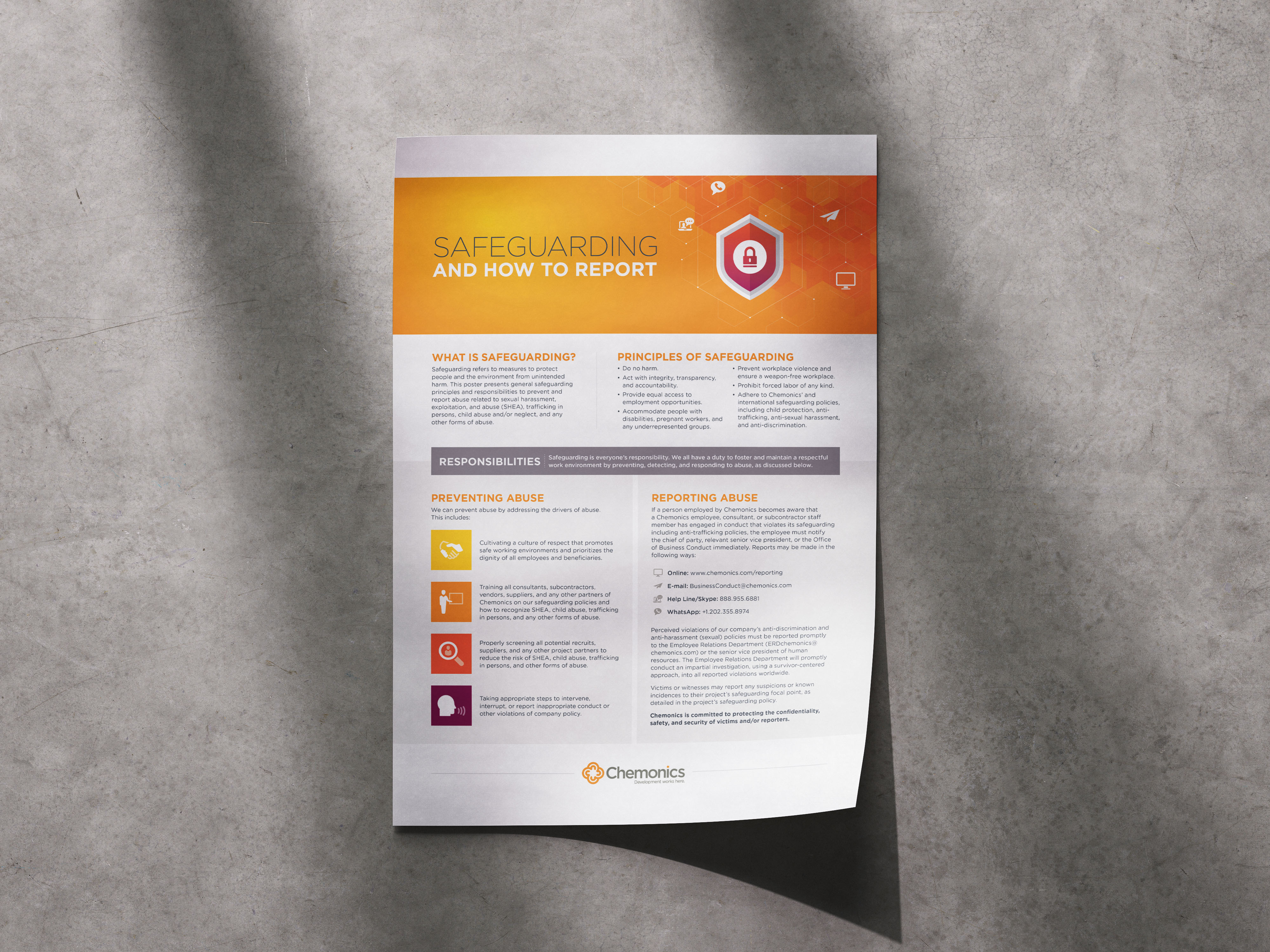Safeguarding poster mockup